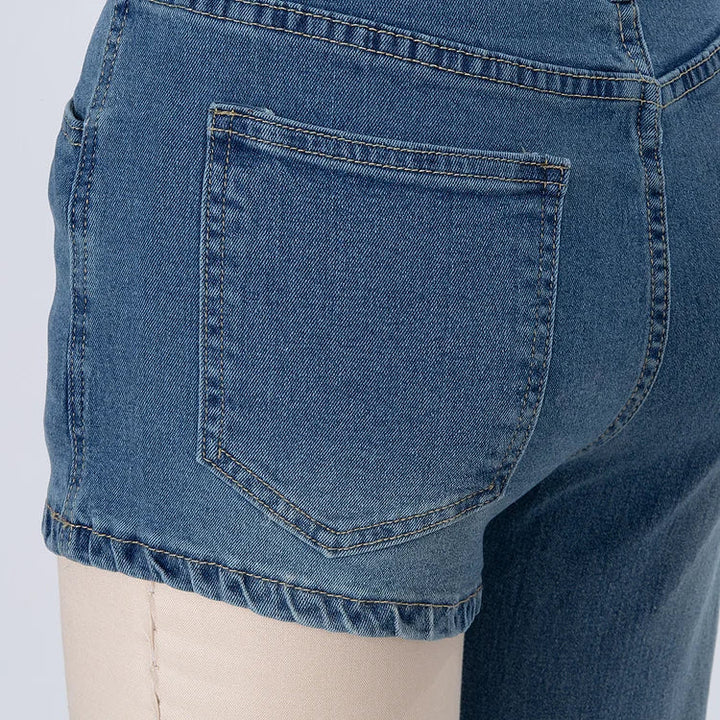 Adelinde - Asymmetrischer Jeans-Einteiler