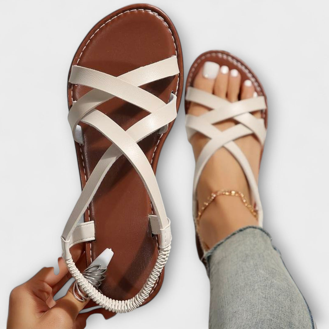 Edeltraud - Sandalen mit Kreuzriemen