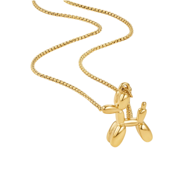 Gold Necklace Fionnuala with Balloon Dog