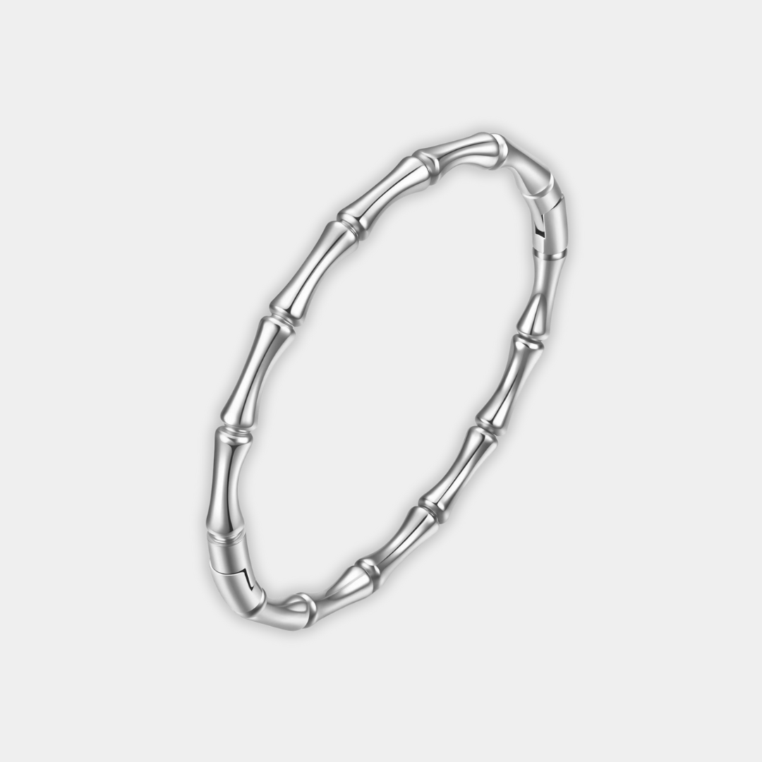 Gold Bangle Bracelet Clíona with Bamboo