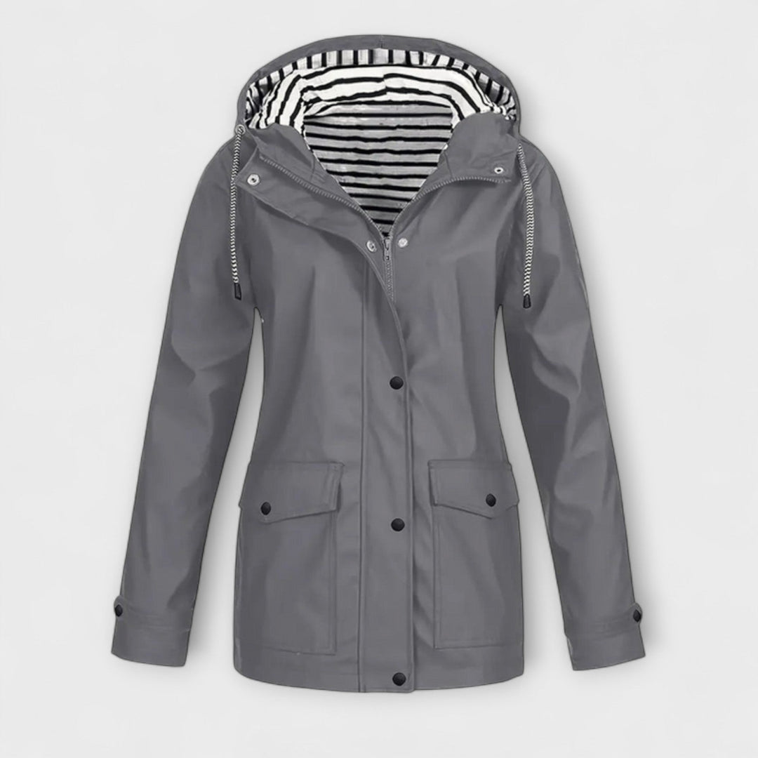 Alessa - Schwarze stylische Regenjacke