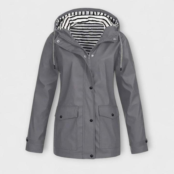 Alessa - Schwarze stylische Regenjacke