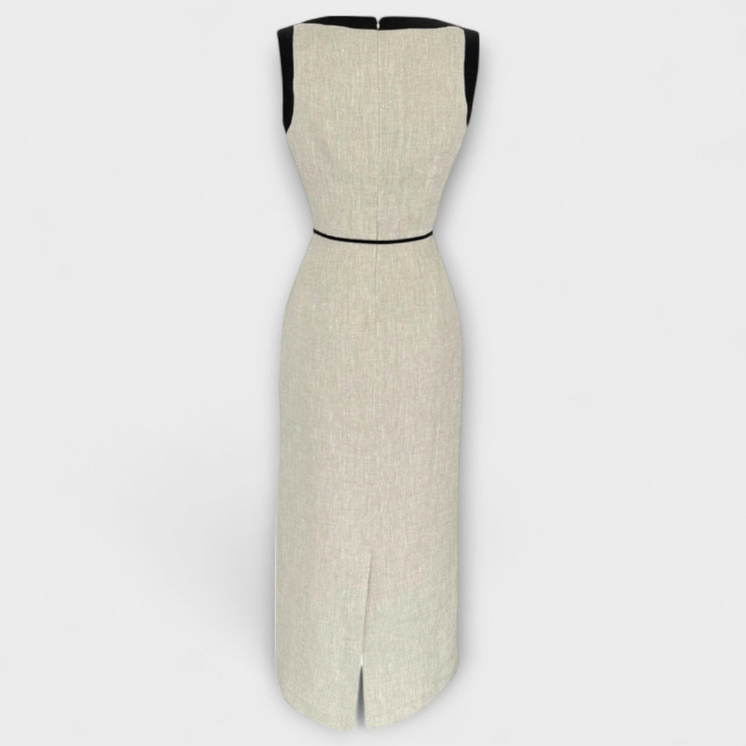 Irene - Cremefarbenes ärmelloses Kleid