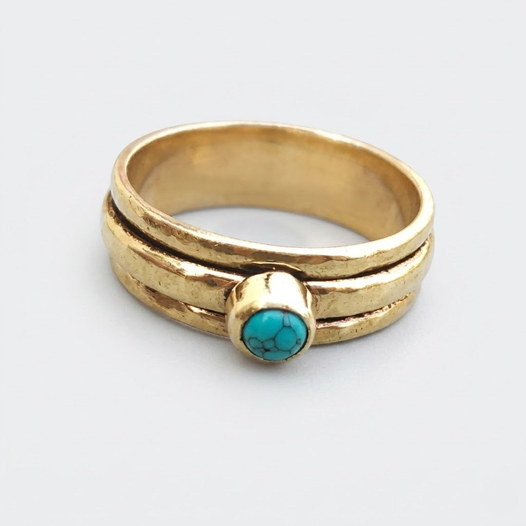 Gold Ring Dervla with Turquoise