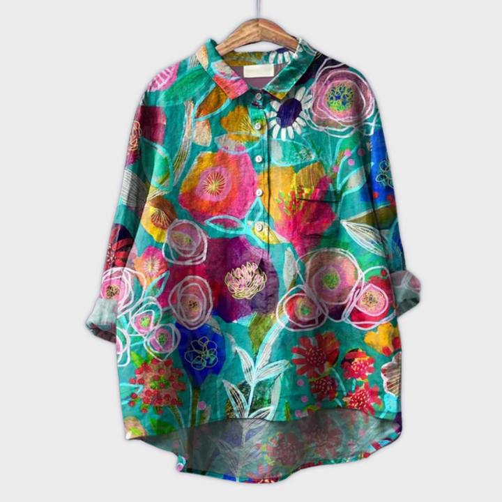 Magdalena - Damenbluse mit floralem Design