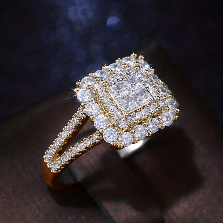 Silver Ring Róisín with Square Zirconia