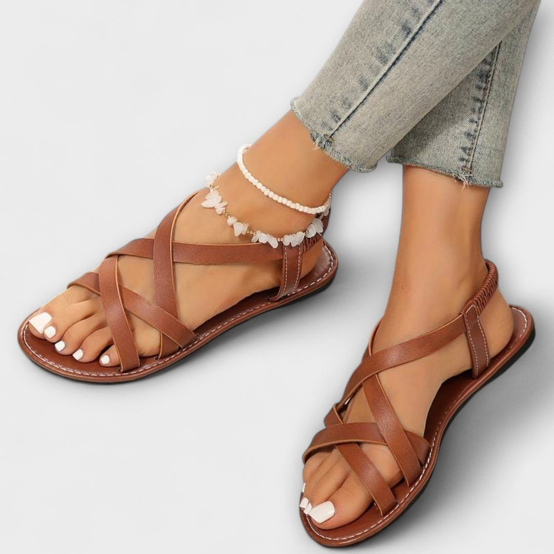 Edeltraud - Sandalen mit Kreuzriemen