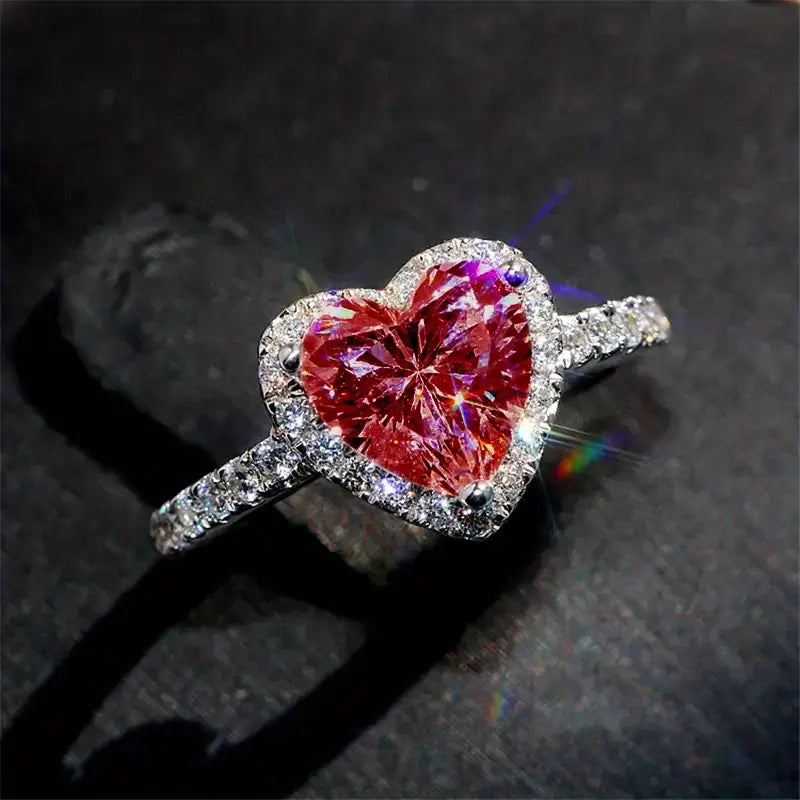 White Gold Ring Aoibhinn with Ruby