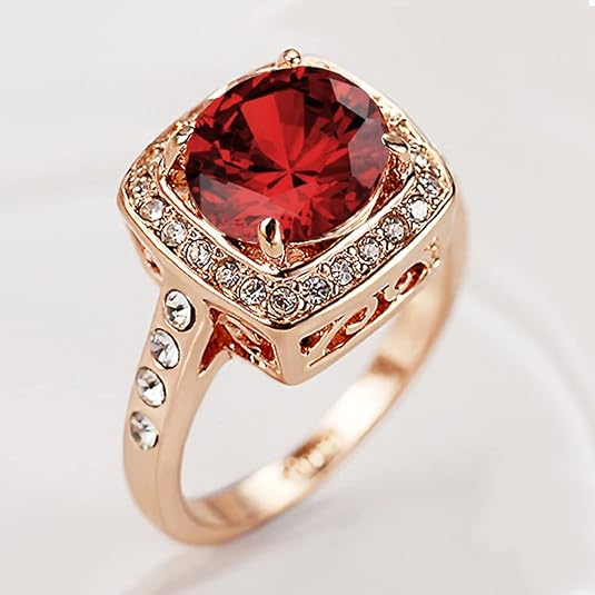 Rose Gold Ring Nuala with Ruby