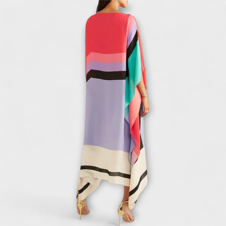 Elenora - Lockerer Kaftan mit geometrischem Muster