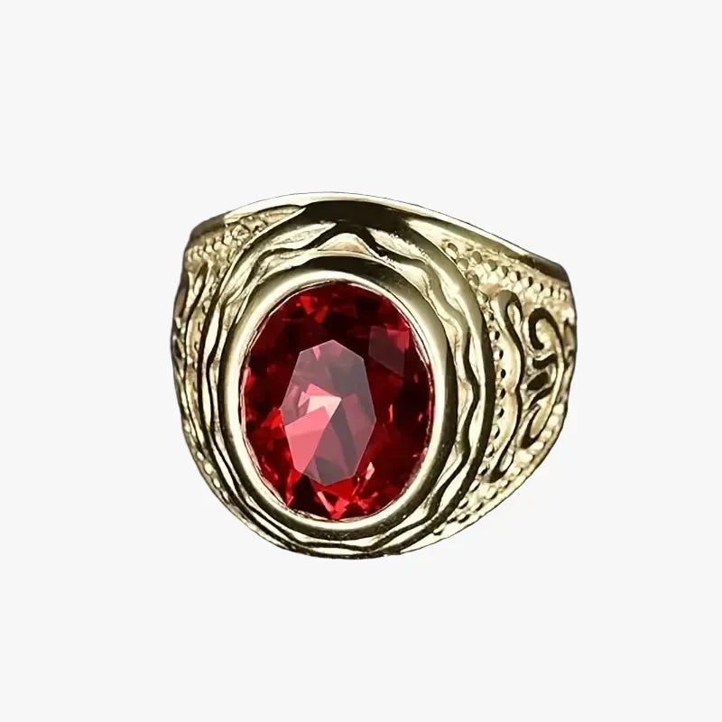 Gold Ring Áine with Ruby