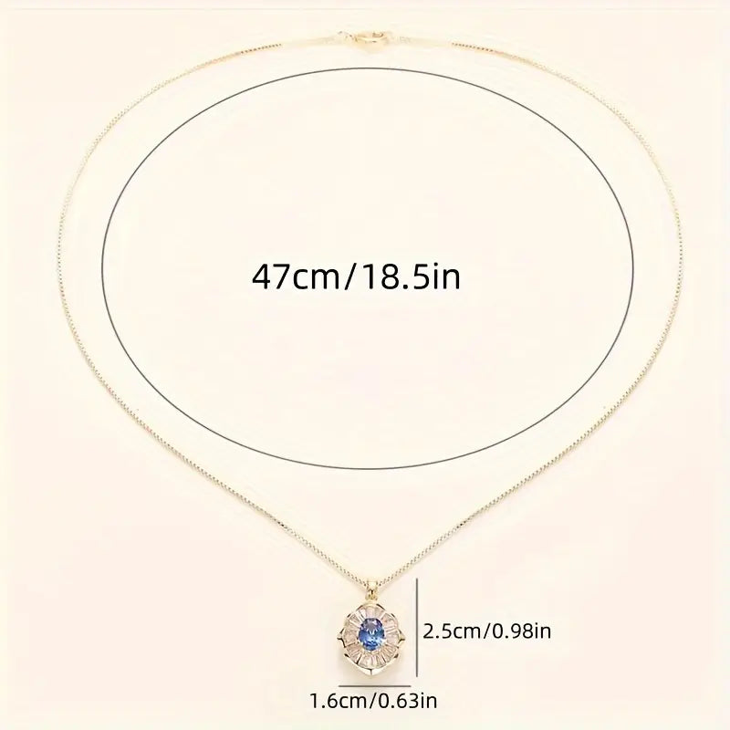 Gold Necklace Neasa with Sapphire