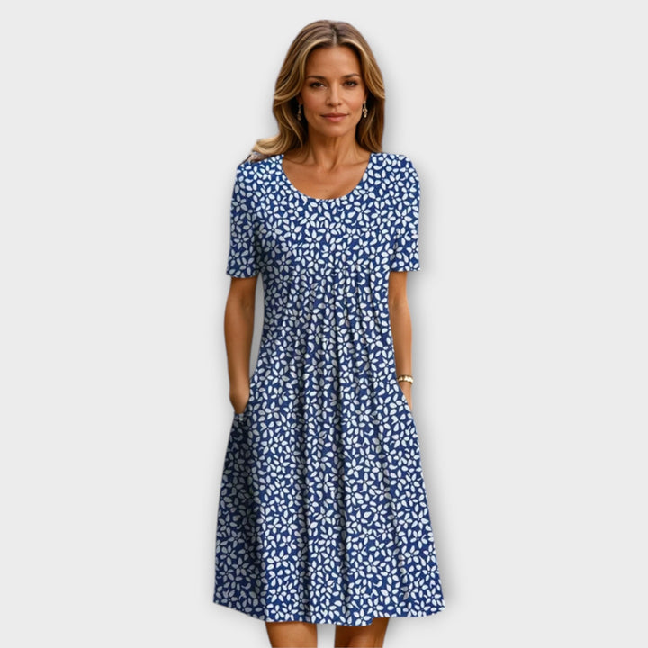 Candice - Weisses Kleid mit Streublumen
