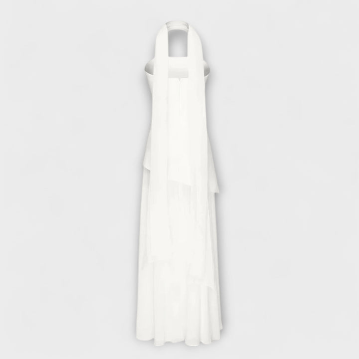 Goldie - Gelbes Chiffon-Maxikleid