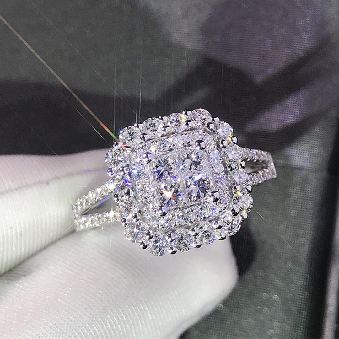 Silver Ring Róisín with Square Zirconia