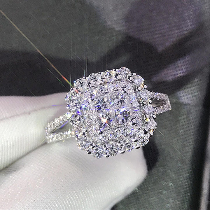 Silver Ring Róisín with Square Zirconia