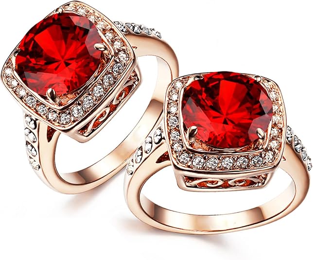 Rose Gold Ring Nuala with Ruby