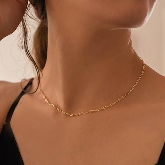 Gold Necklace Ailbhe with Red Ruby and Layered Chain