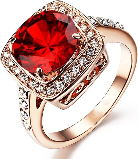 Rose Gold Ring Nuala with Ruby