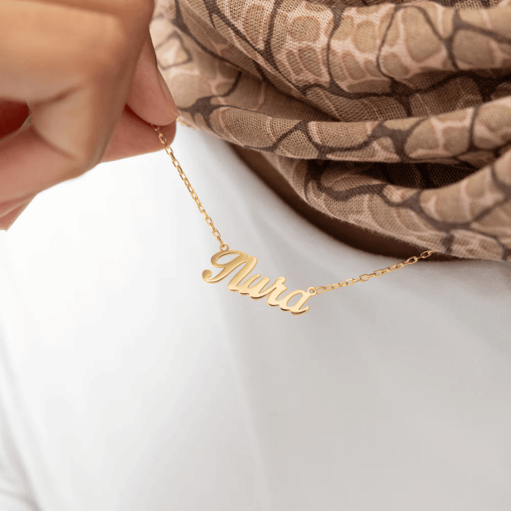Custom Name Necklace 18k