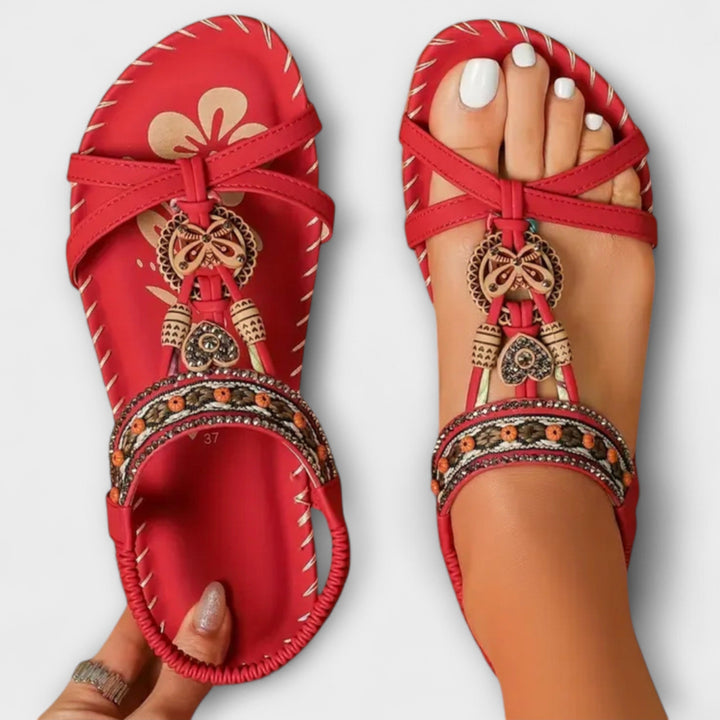 Cordelia - Grüne Ibiza-Sandalen