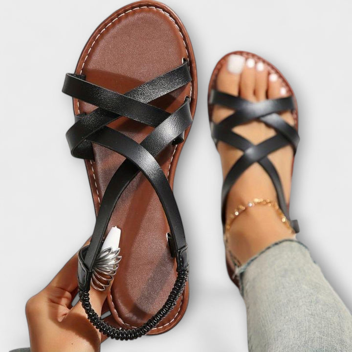 Edeltraud - Sandalen mit Kreuzriemen