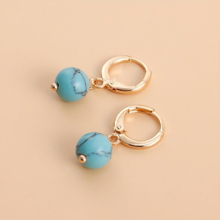 Gold Turquoise Drop Earrings Ailbhe