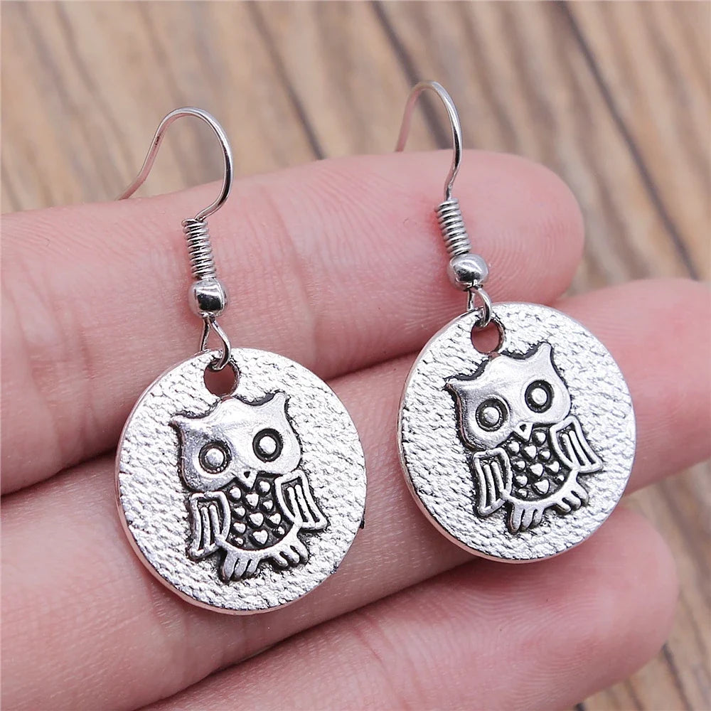 Vintage Owl Bohemian Dangle Earrings