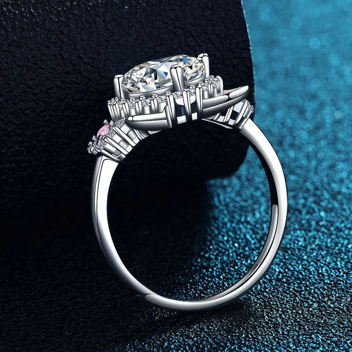 Silver Cat Ring Íde with Cubic Zirconia