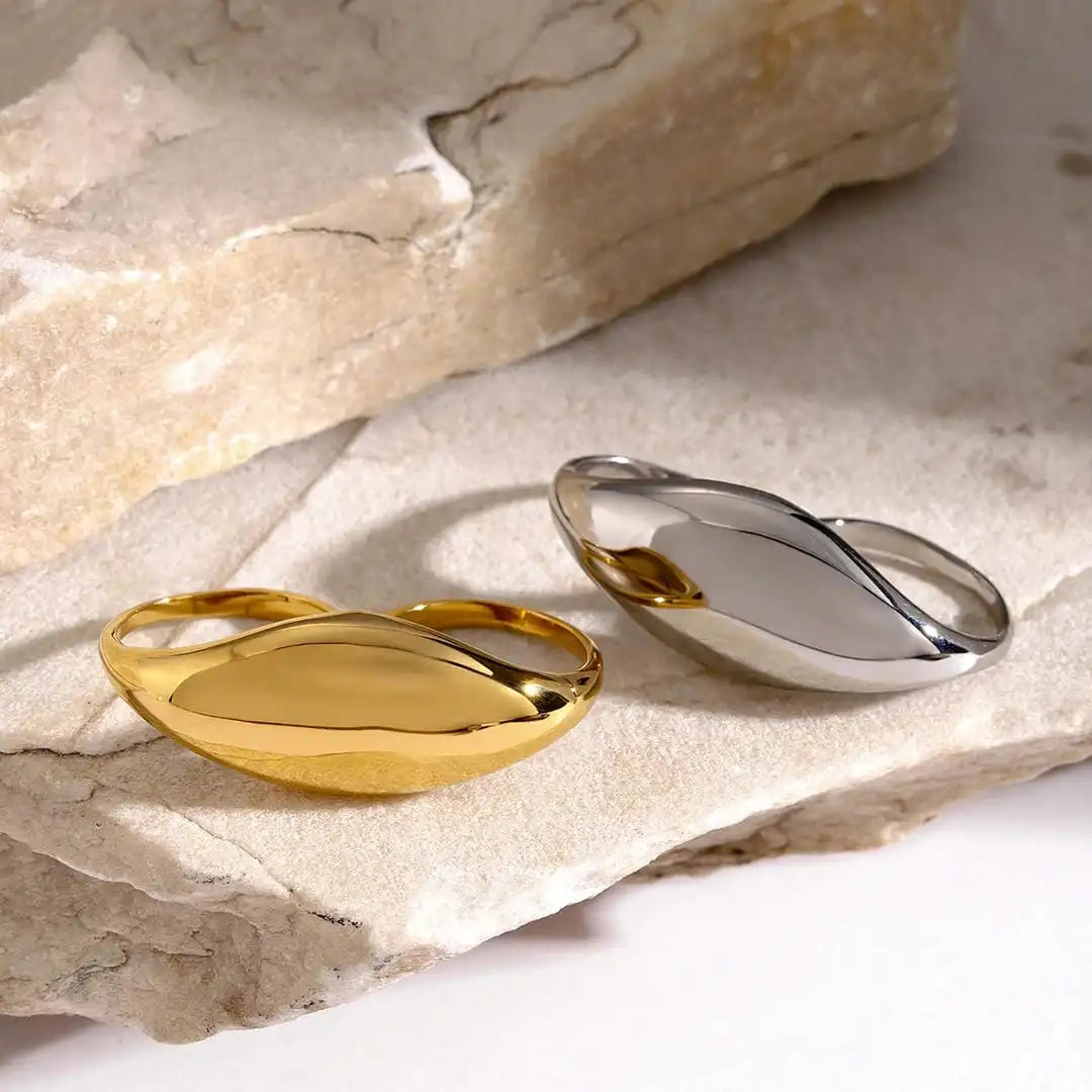Gold-Plated Double Dome Ring Nuala