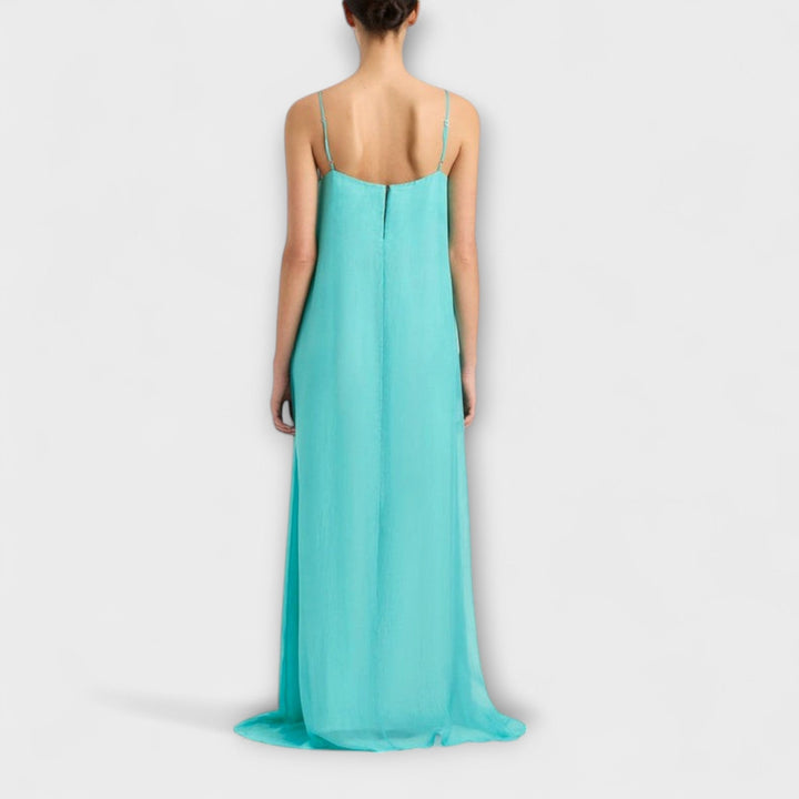 Madison - Türkises Maxikleid mit Spaghettiträgern