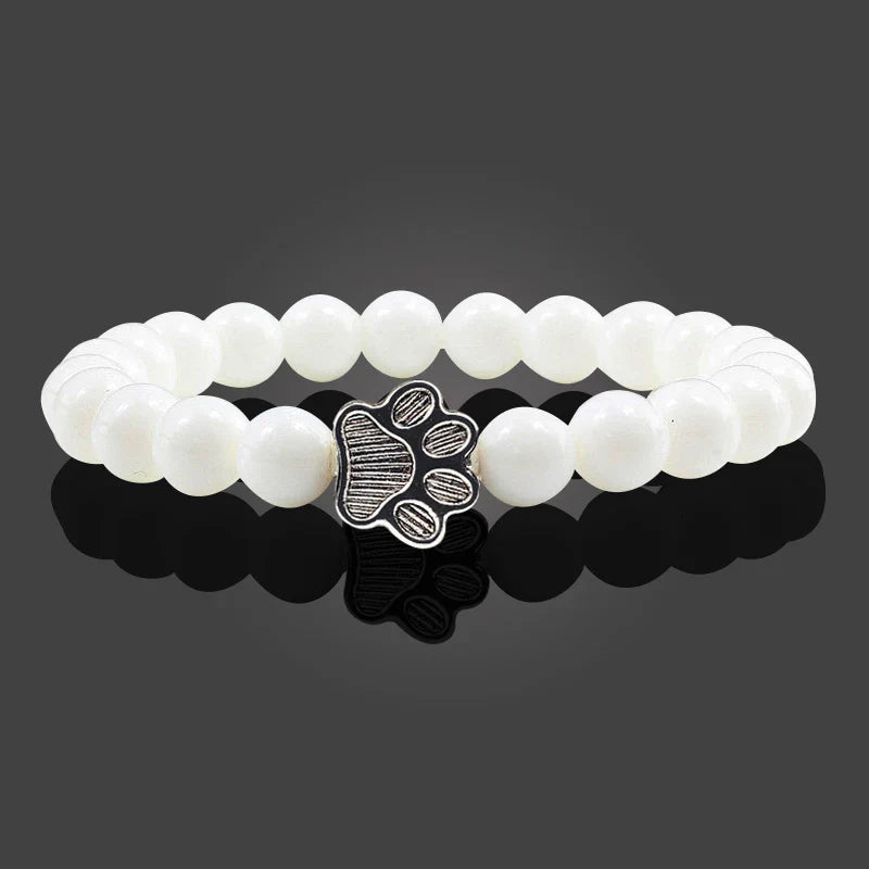 Turquoise Beaded Bracelet Riona with Paw Print