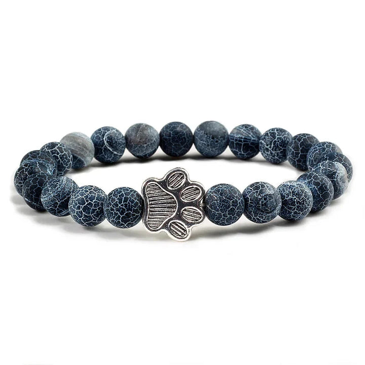 Turquoise Beaded Bracelet Riona with Paw Print