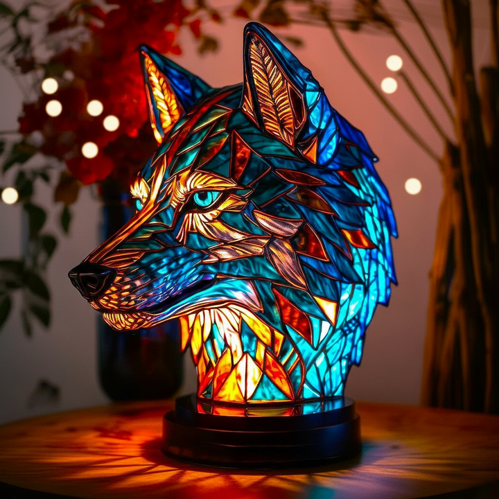 Zauberhafte Wolfslampe