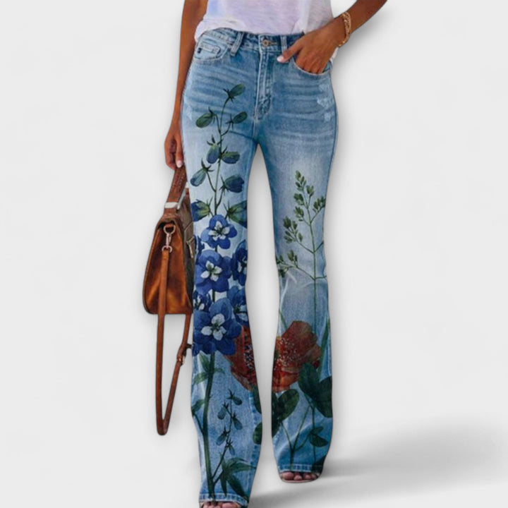 Ingeborg - Jeans mit Blumenmuster