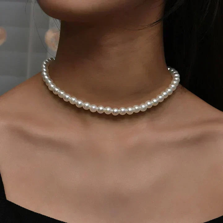 Pearl Beaded Necklace Kenmare with Classic Round Pearls