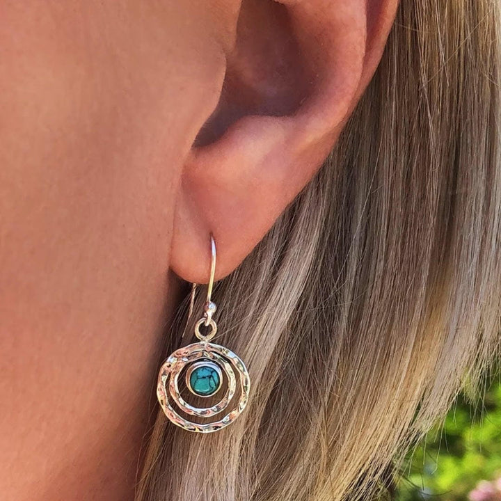Gold & Silver Ring Set Dingle with Turquoise