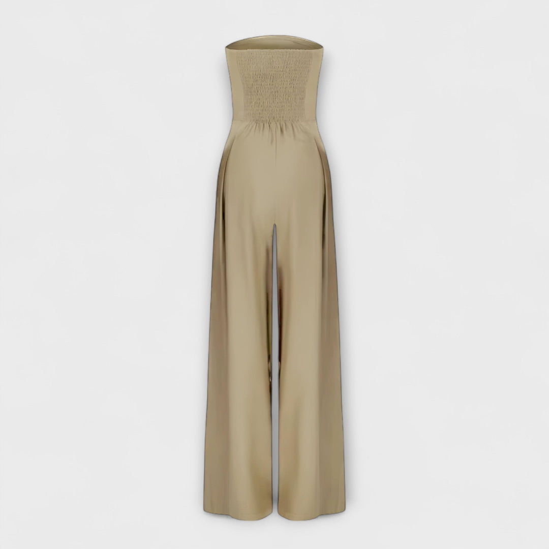 Amélie - Eleganter dunkelblauer Bandeau-Jumpsuit
