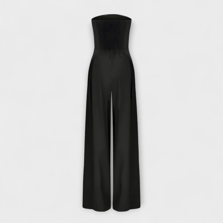 Amélie - Eleganter dunkelblauer Bandeau-Jumpsuit