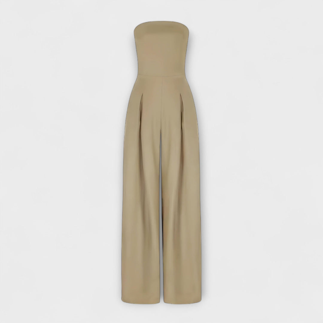 Amélie - Eleganter dunkelblauer Bandeau-Jumpsuit