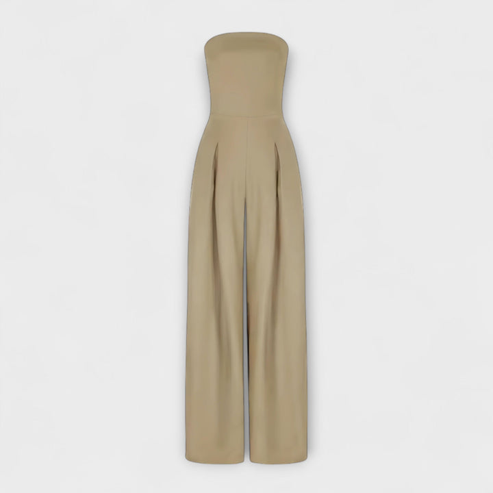 Amélie - Eleganter dunkelblauer Bandeau-Jumpsuit