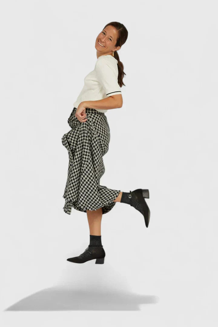 Lieselotte - Schwarze T-Steg-Pumps