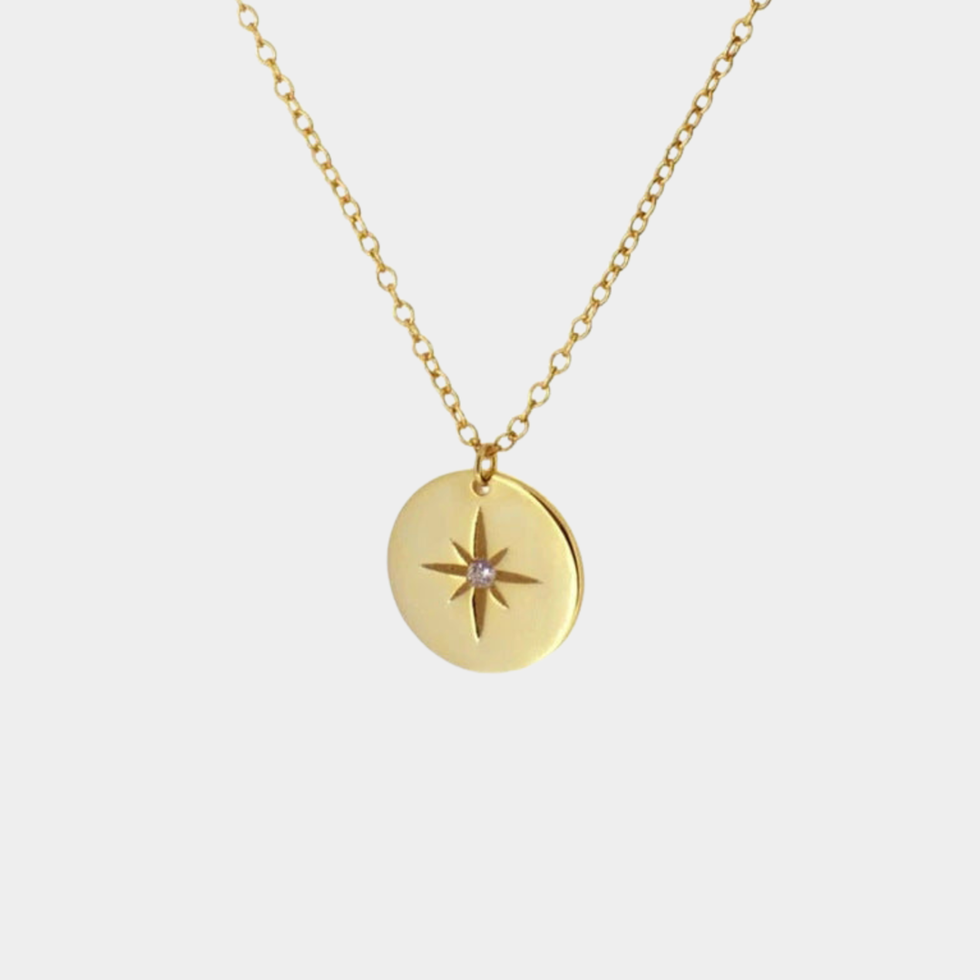 Gold Necklace Aoibhinn with Star Motif