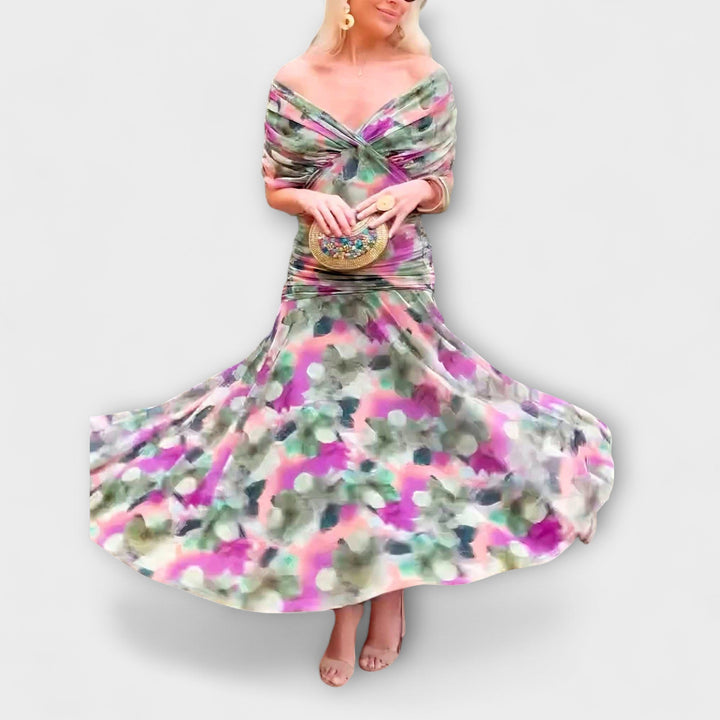 Aurora - Buntes Maxikleid mit Blütenmuster