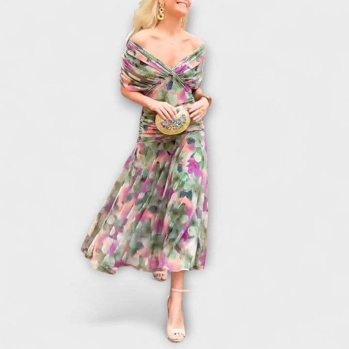 Aurora - Buntes Maxikleid mit Blütenmuster