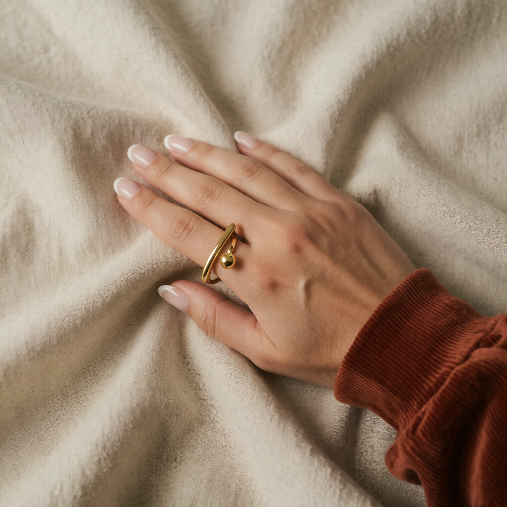 Gold Adjustable Ring Kinsale