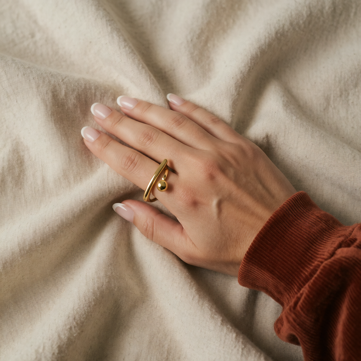 Gold Adjustable Ring Kinsale