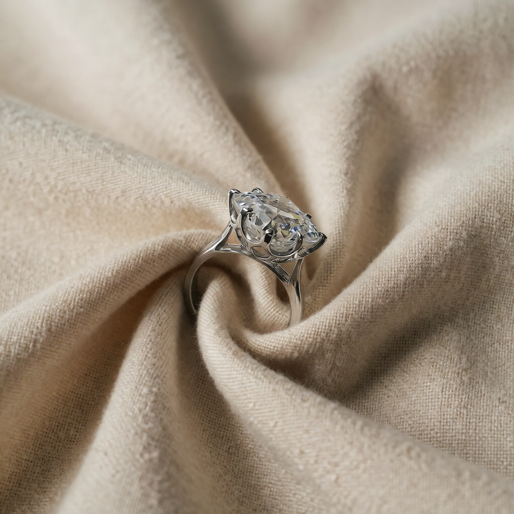 Silver Ring Caoimhe with Zirconia Solitaire