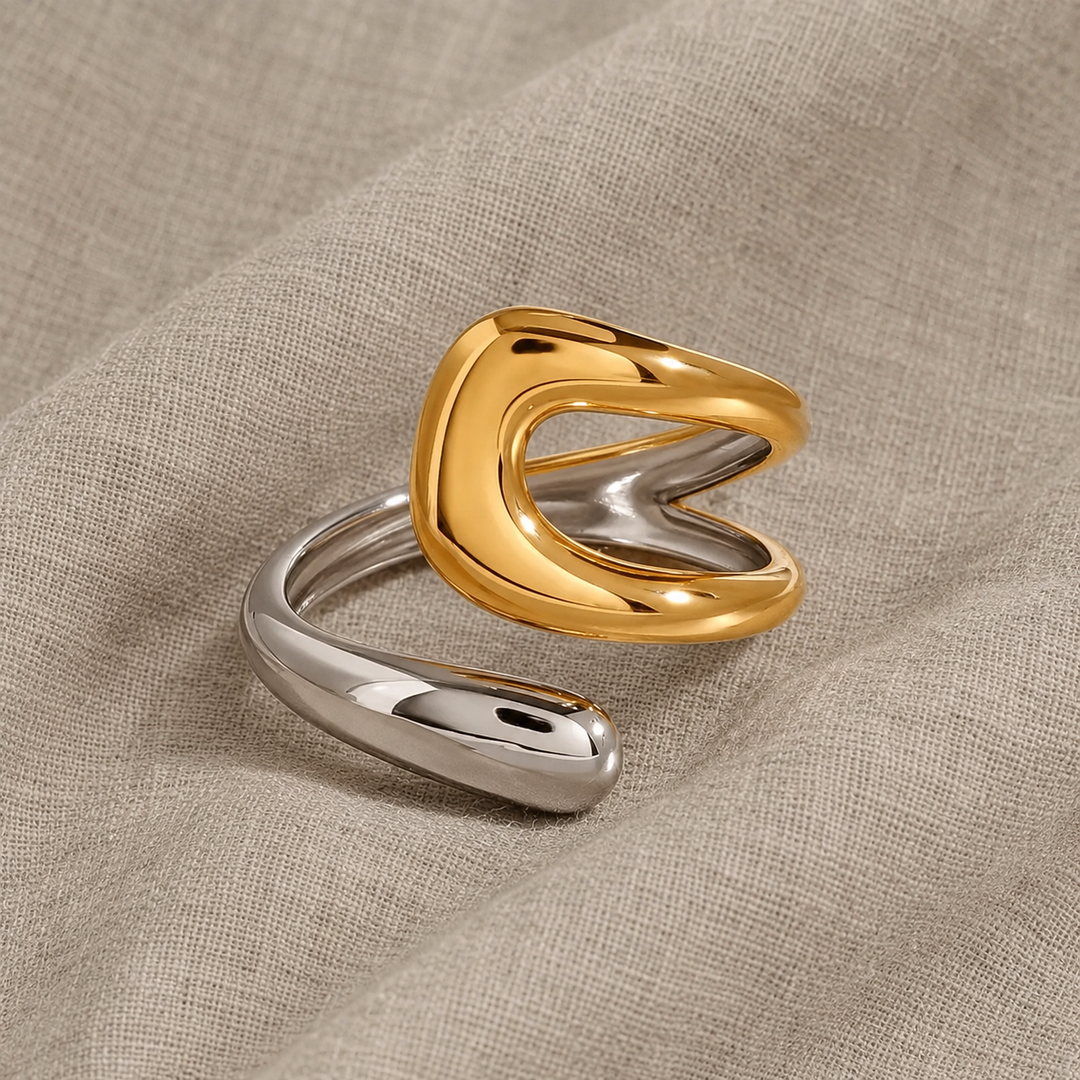 Gold & Silver Open Ring Siobhán