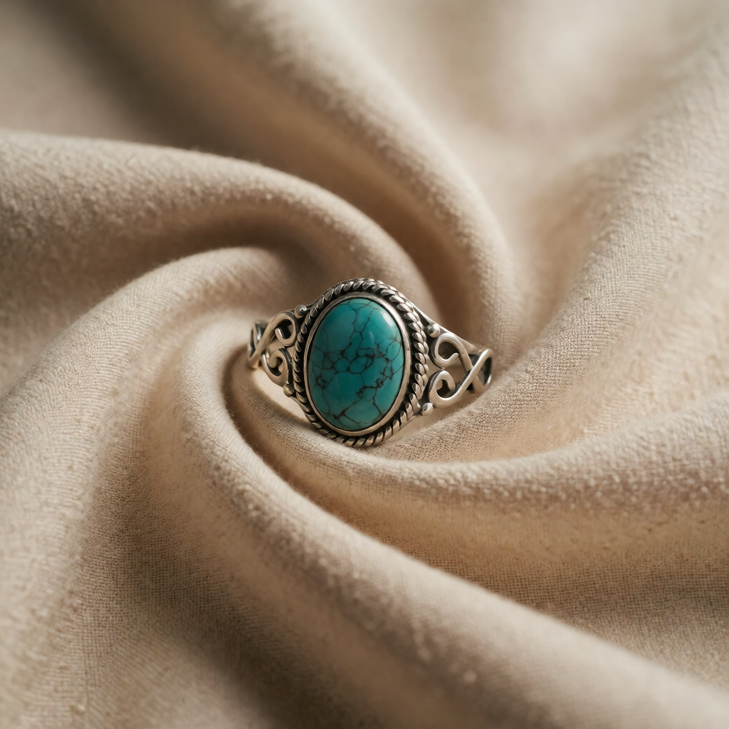 Silver Ring Laoise with Turquoise